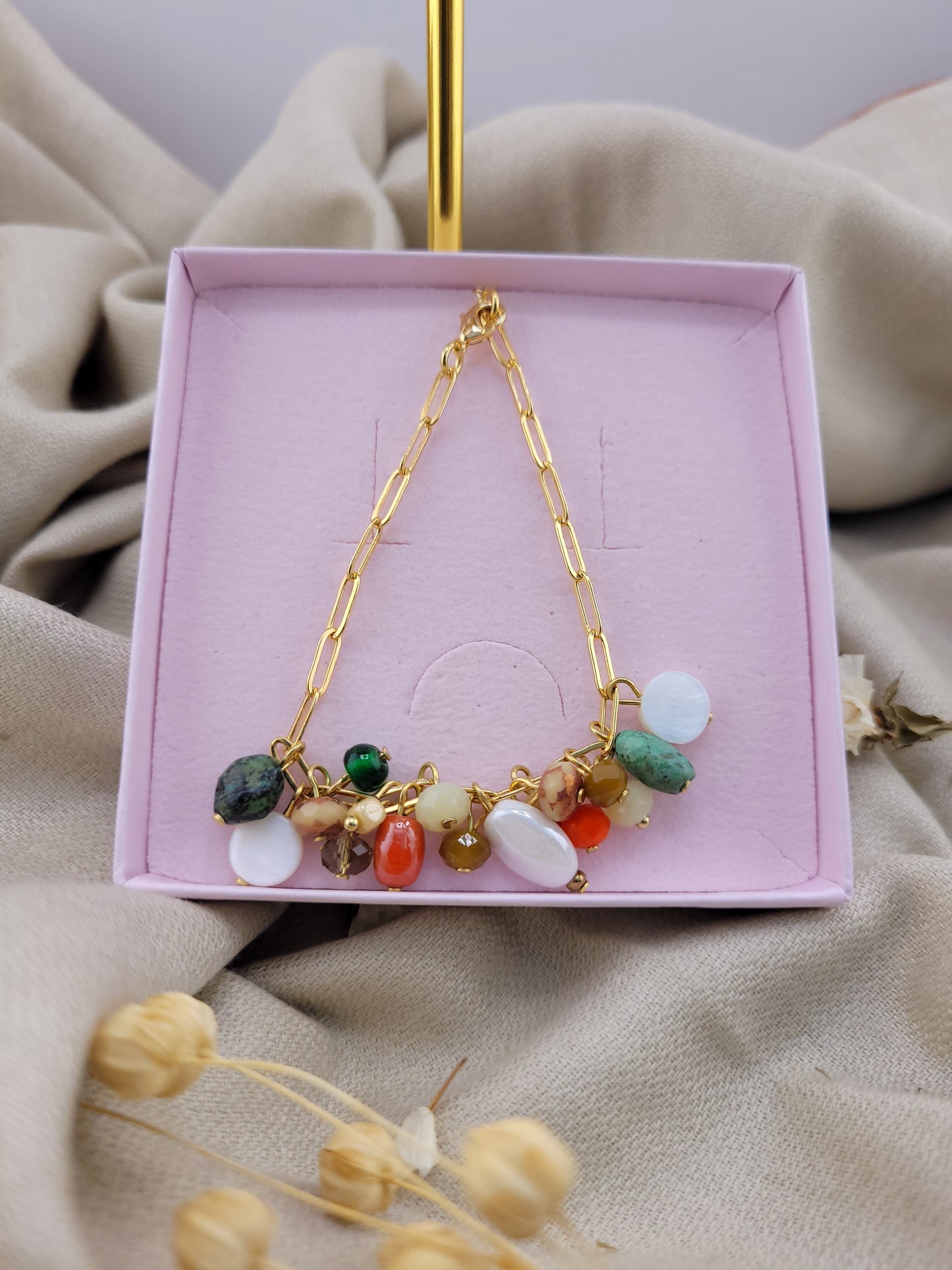 Bracelet en perles de verre Multicolore Indore