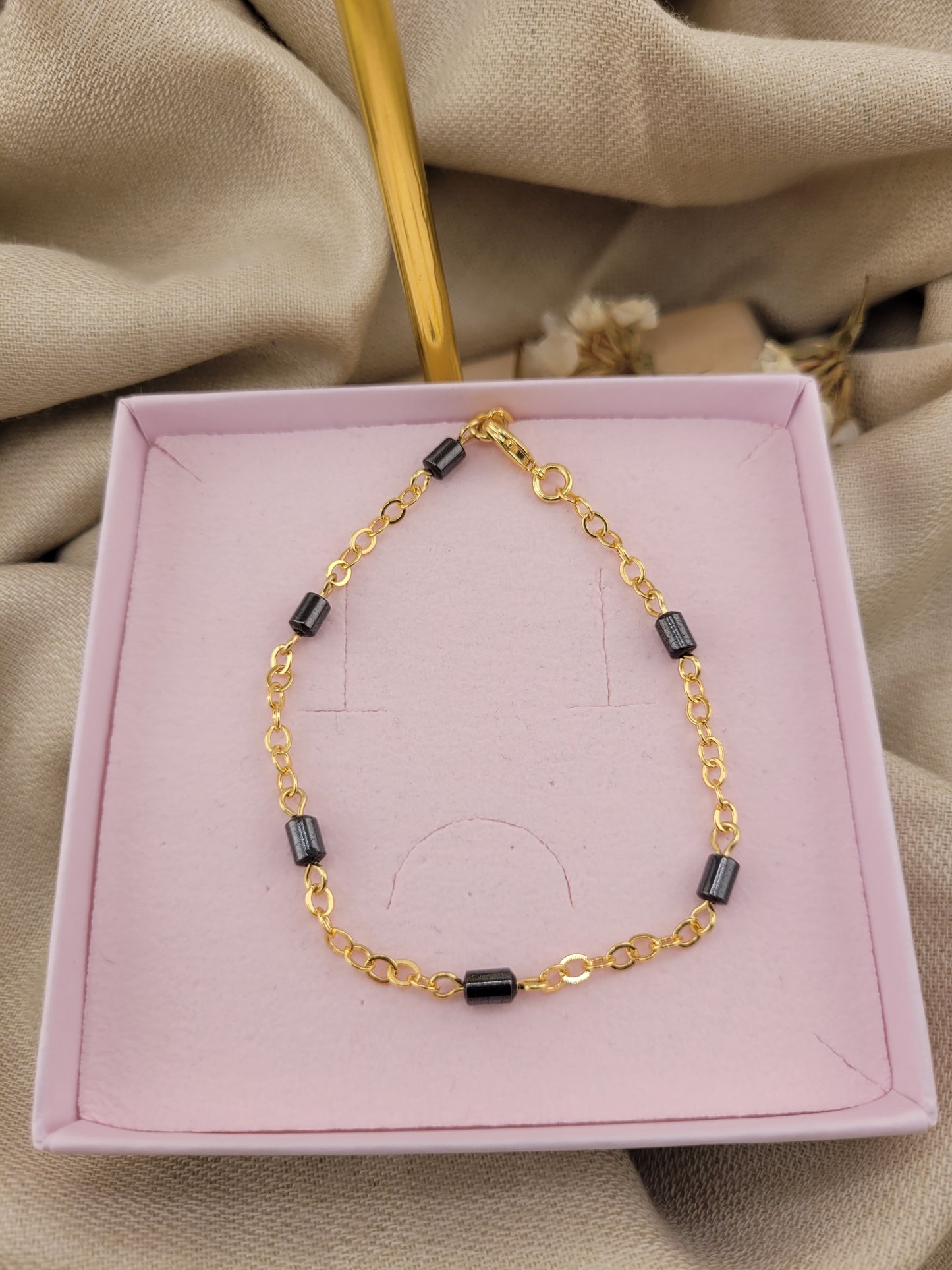 Gourmette hématite Dehli