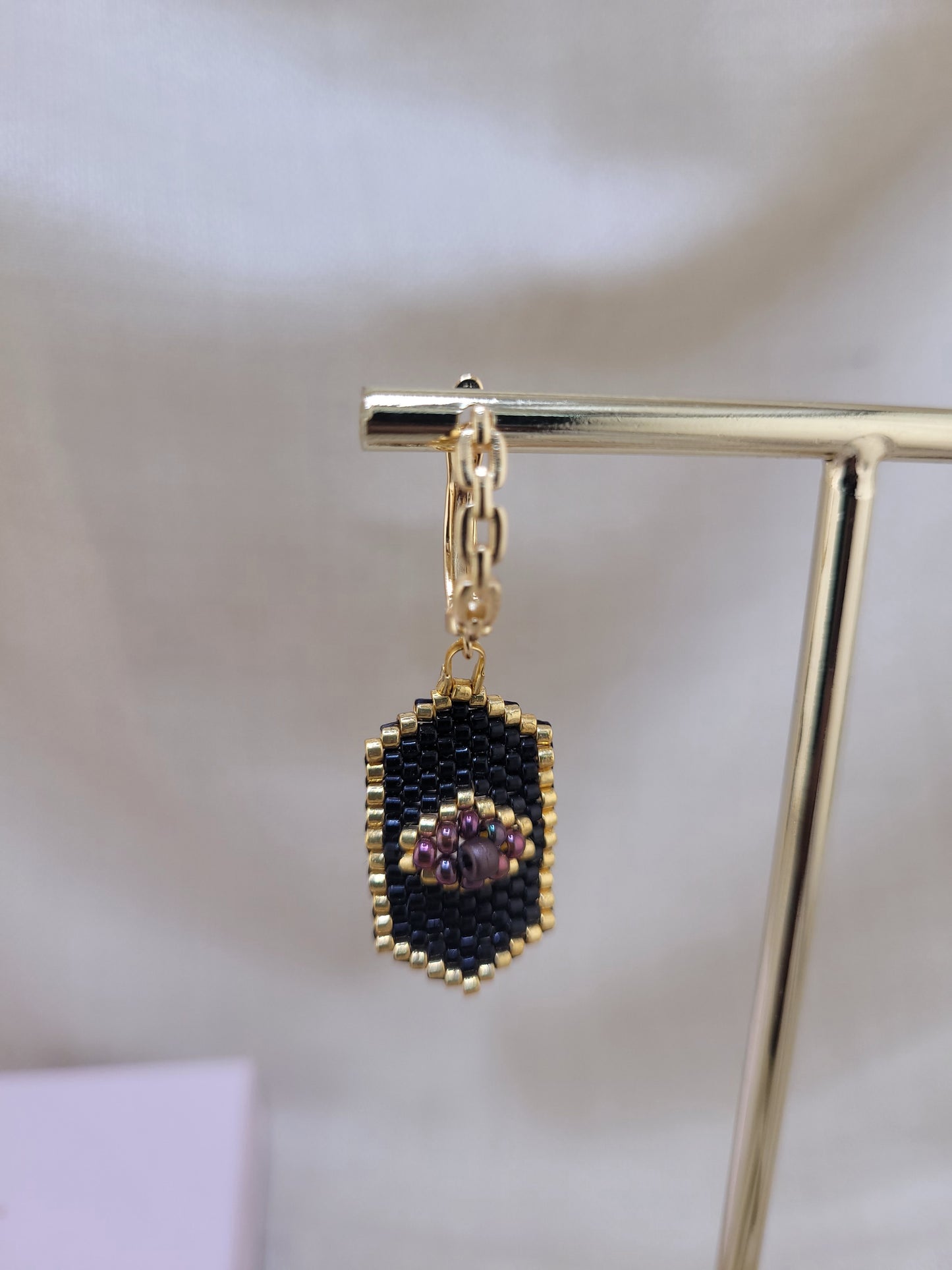 Boucles d'oreilles médaillon en Miyuki Recife