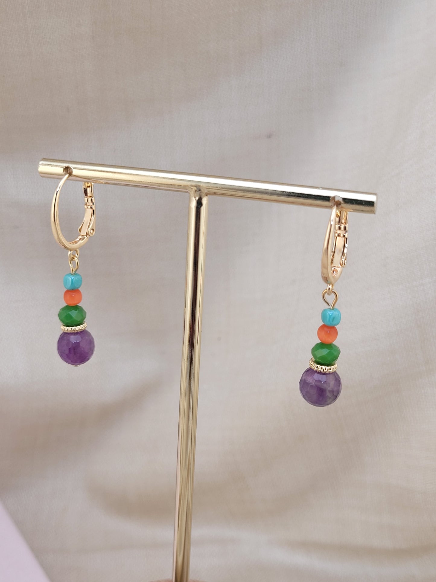 Boucles d'oreille Améthyste Rio