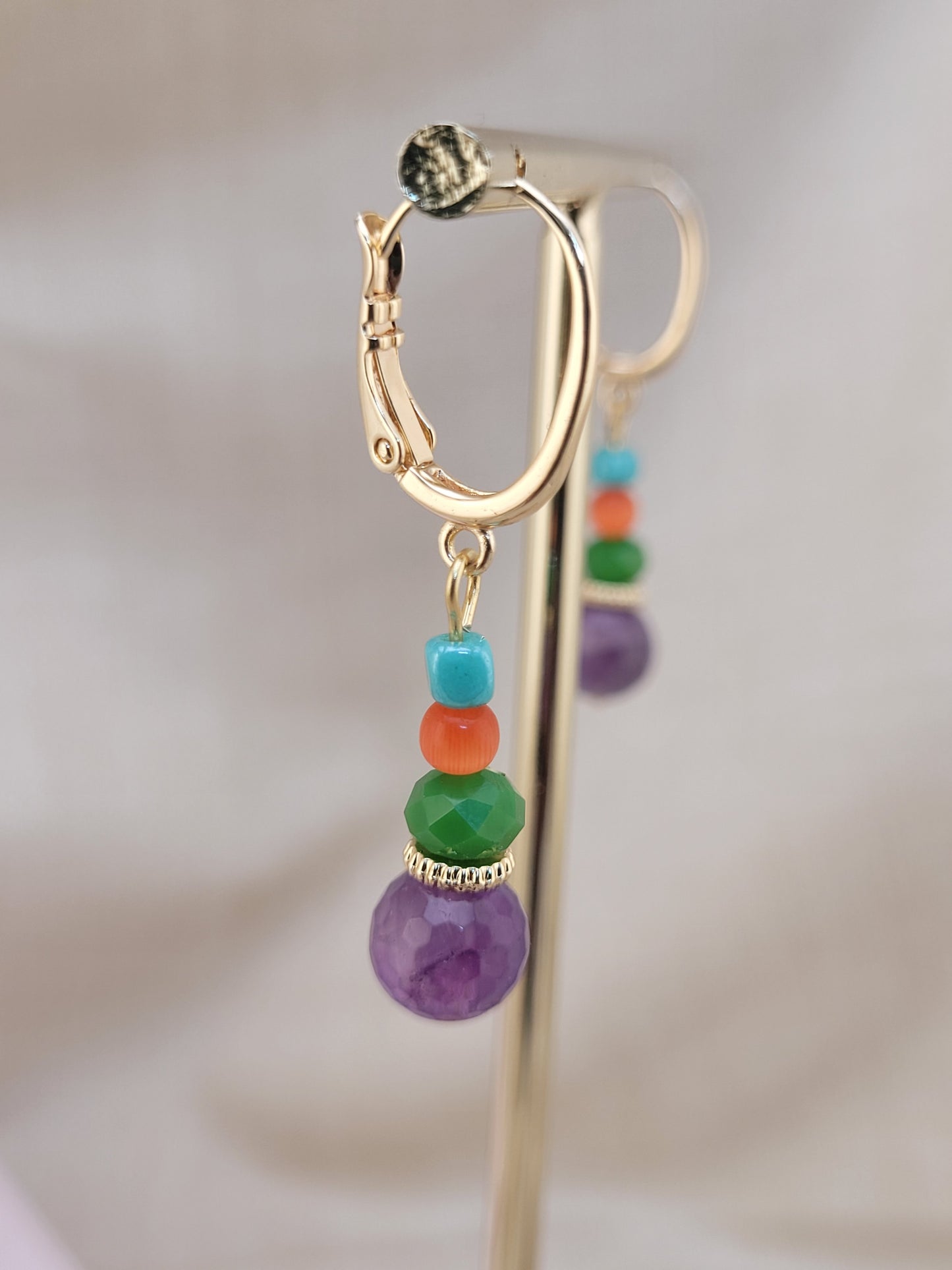 Boucles d'oreille Améthyste Rio