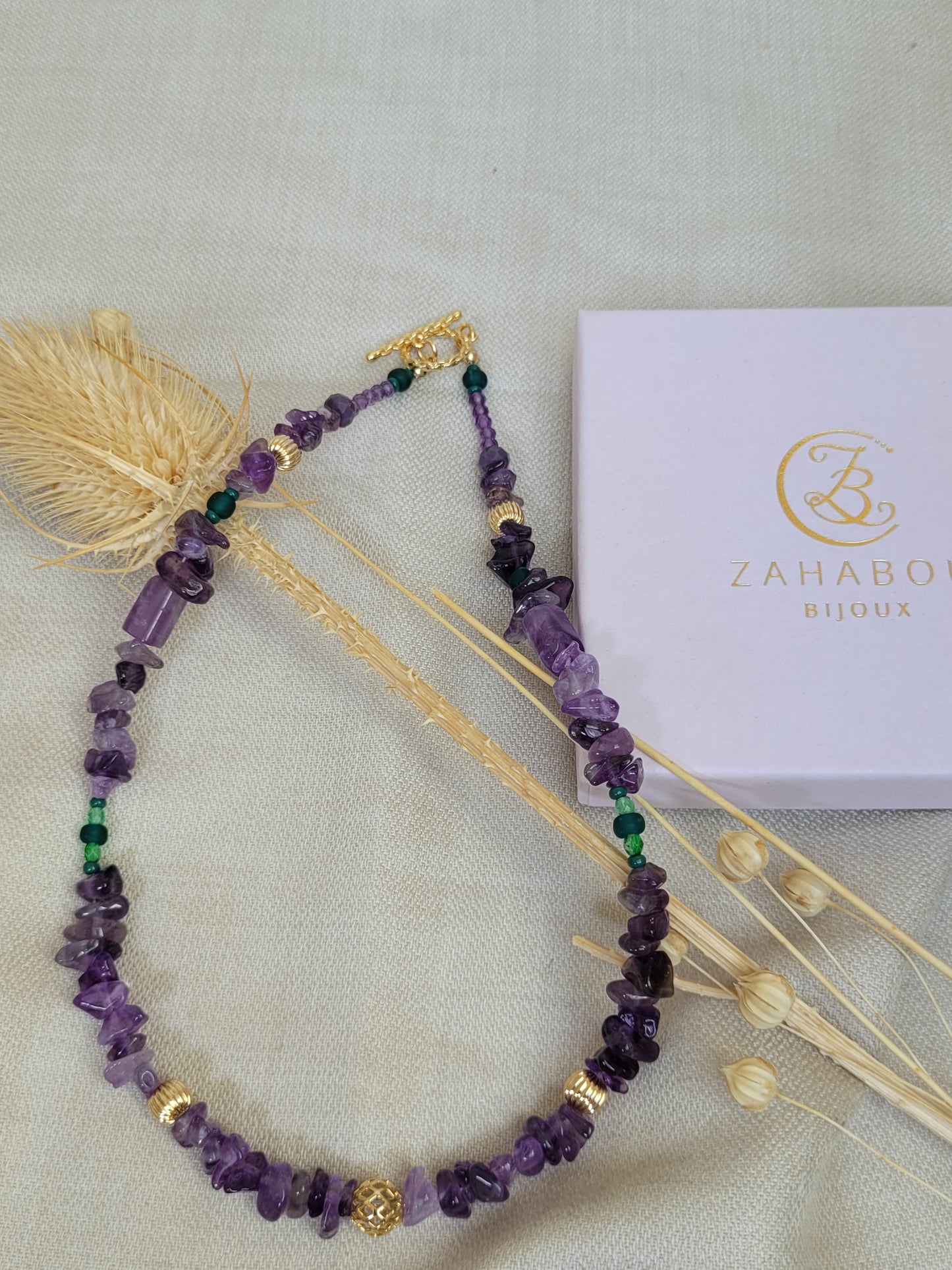 Collier recto verso Amethyste Sao Polo