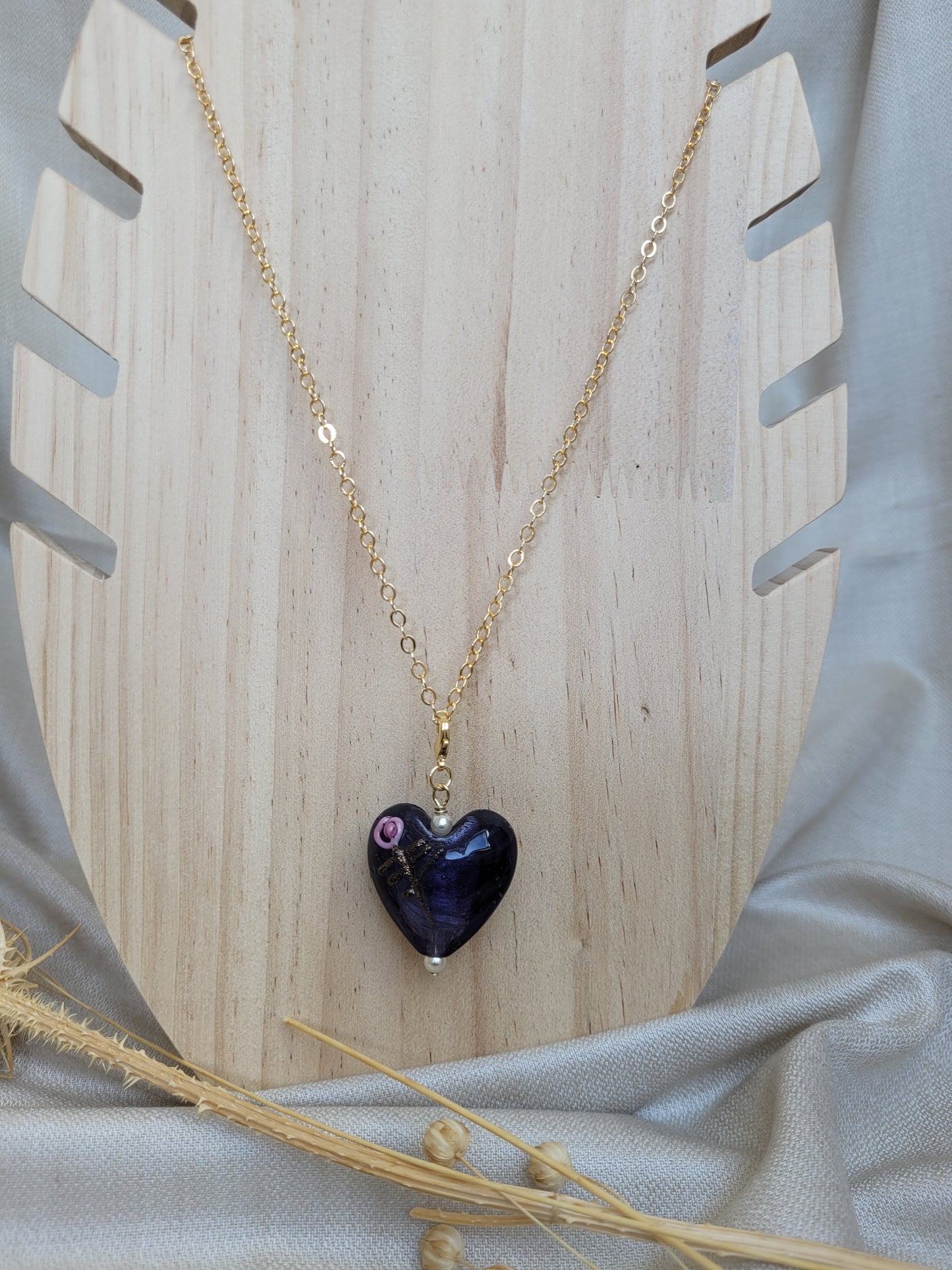 Pendentif Coeur Violet Kisumu