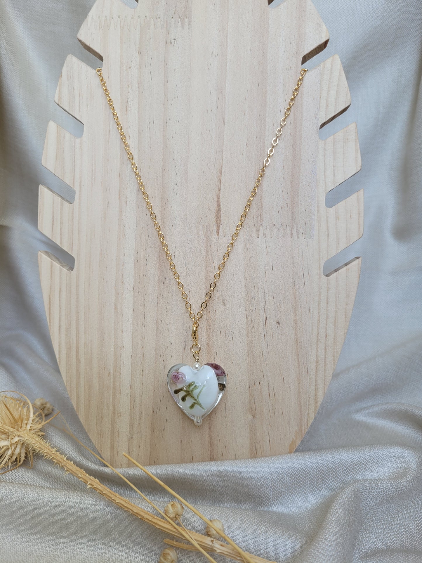 Pendentif Coeur Blanc Kisumu