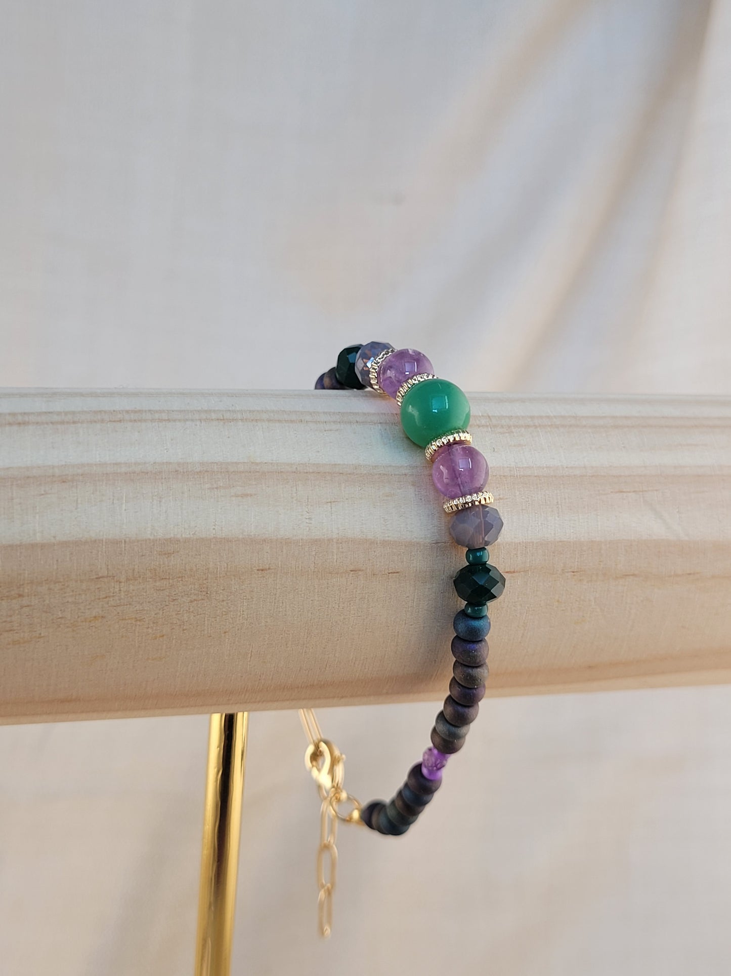Bracelet en perles de rocailles et Améthyste Violet Hyderabad