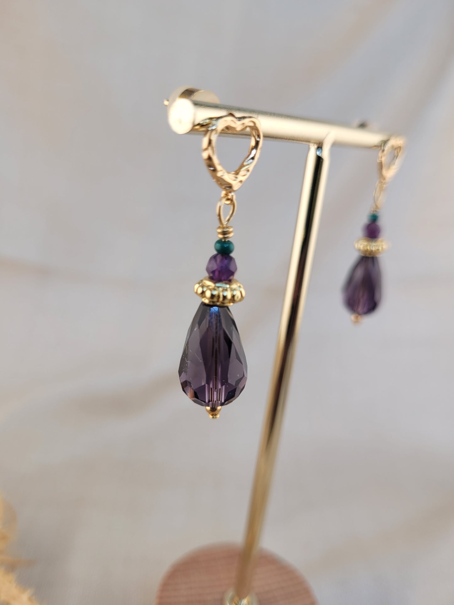 Boucles d'oreilles pendantes Amethyste Sao Polo