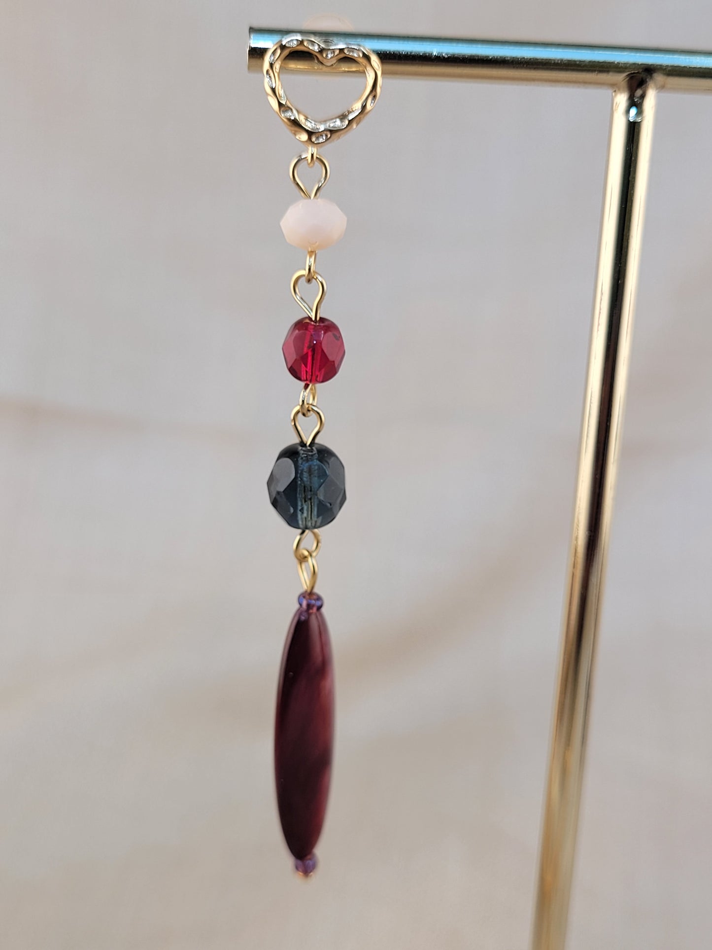 Boucles d'oreilles pendantes Cristal et perles de coquillages Mombasa