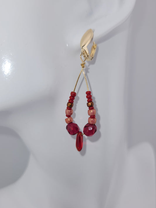 Boucles d'oreilles en perles de verre Coimbatore