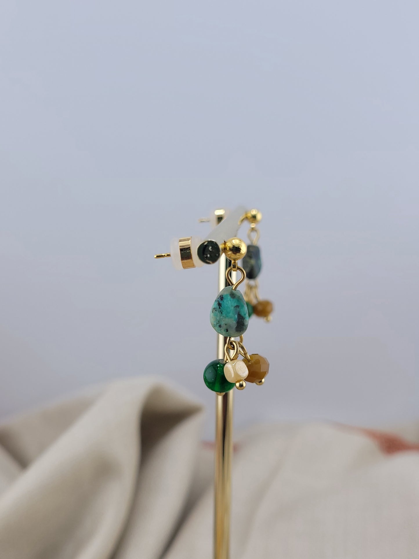 Clous d'oreilles en Turquoise naturelle Indore