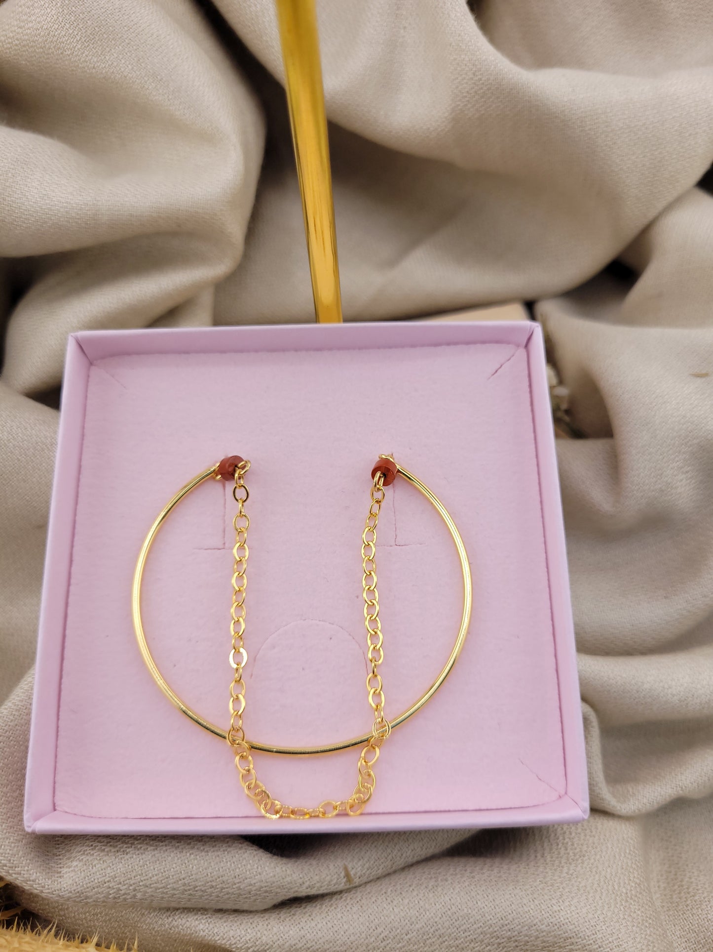 Bracelet double en perle Jaspe Tanjavur