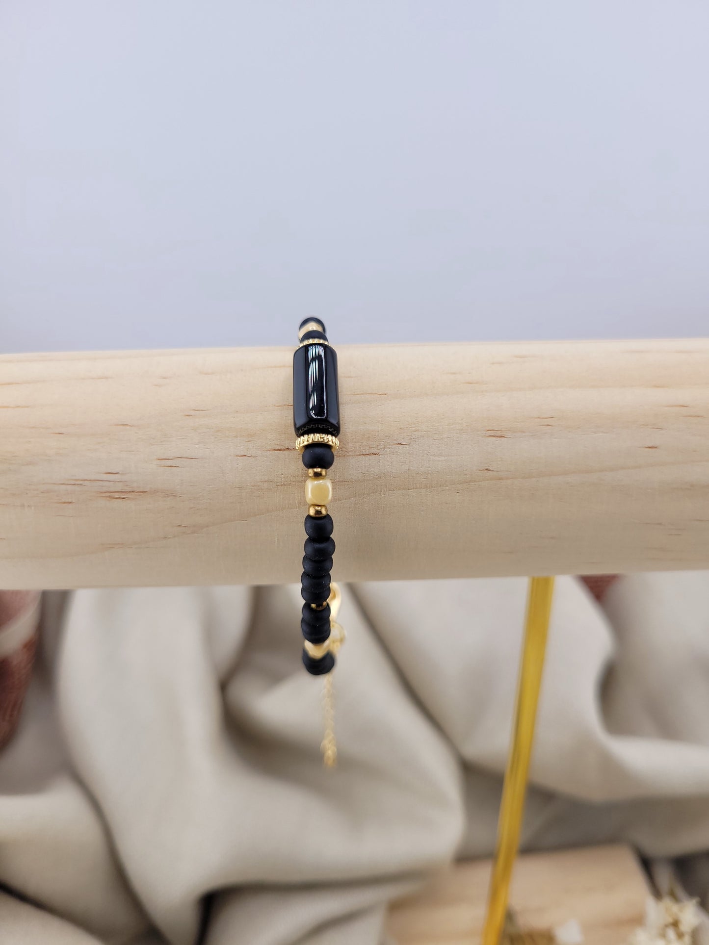 Bracelet onyx Tanjavur