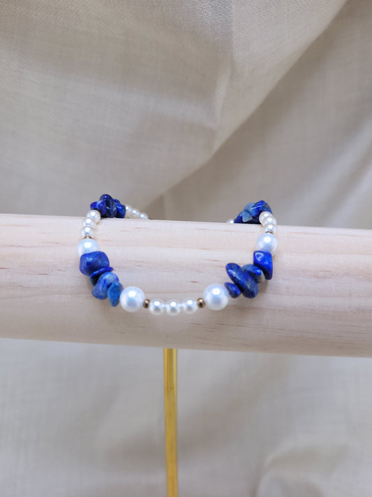 Bracelet en perles Lapis lazuri Galata