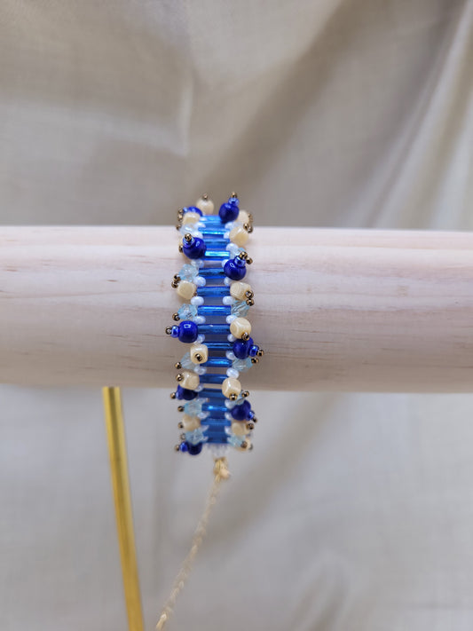 Bracelet tissé bleu Antalya