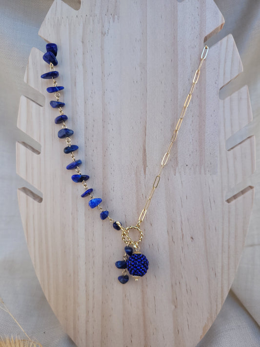 Collier asymétrique en Lapis Lazuri Galata