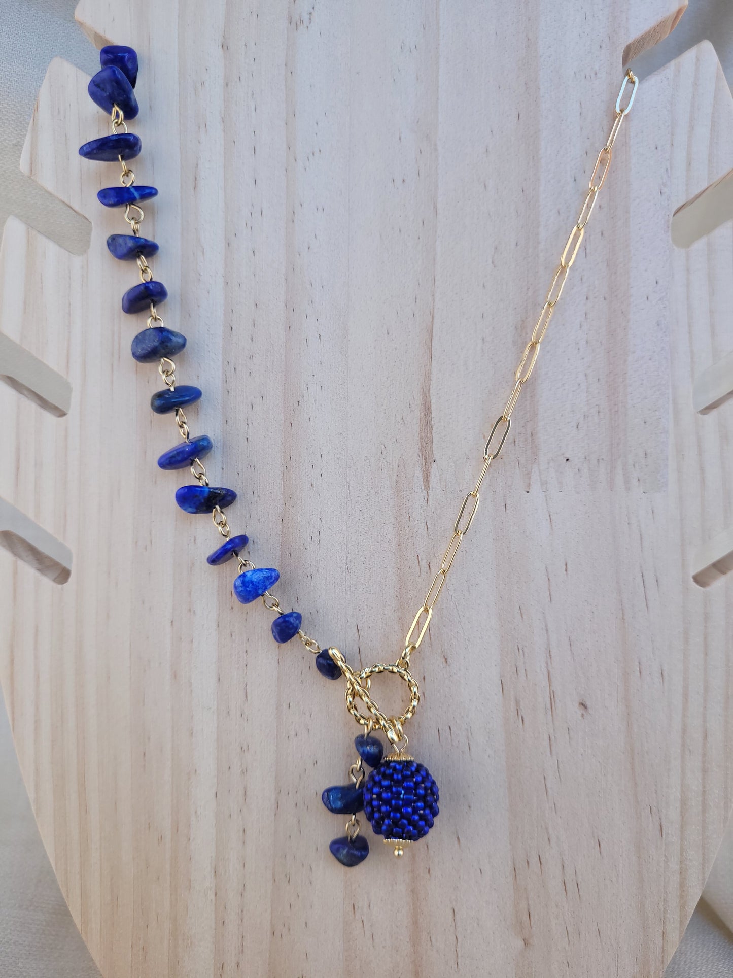Collier asymétrique en Lapis Lazuri Galata