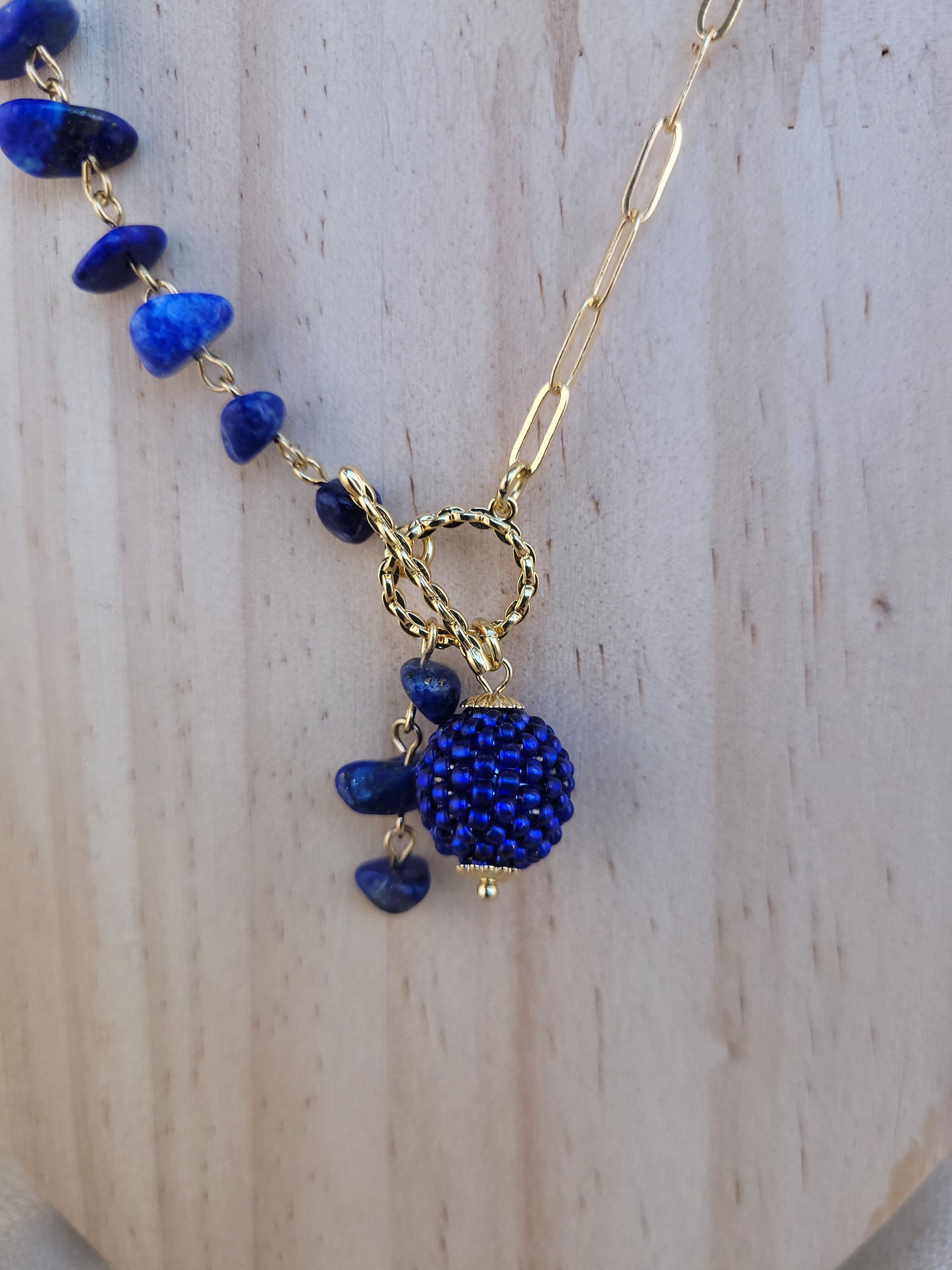 Collier asymétrique en Lapis Lazuri Galata