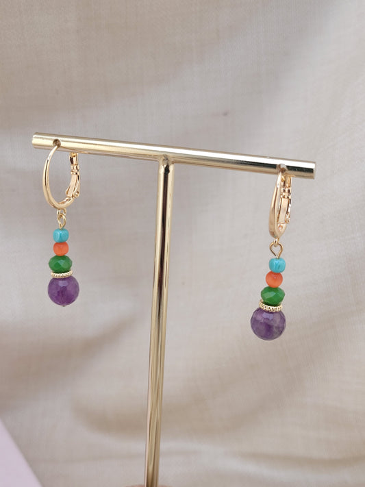 Boucles d'oreille Améthyste Rio