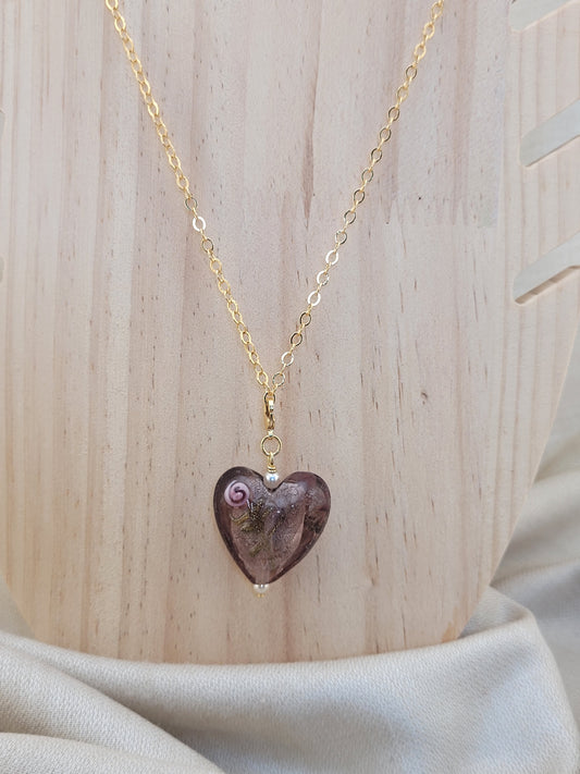 Pendentif Coeur Lie de vin Kisumu