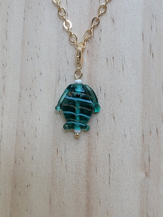 Pendentif Poisson bleu canard Turkana