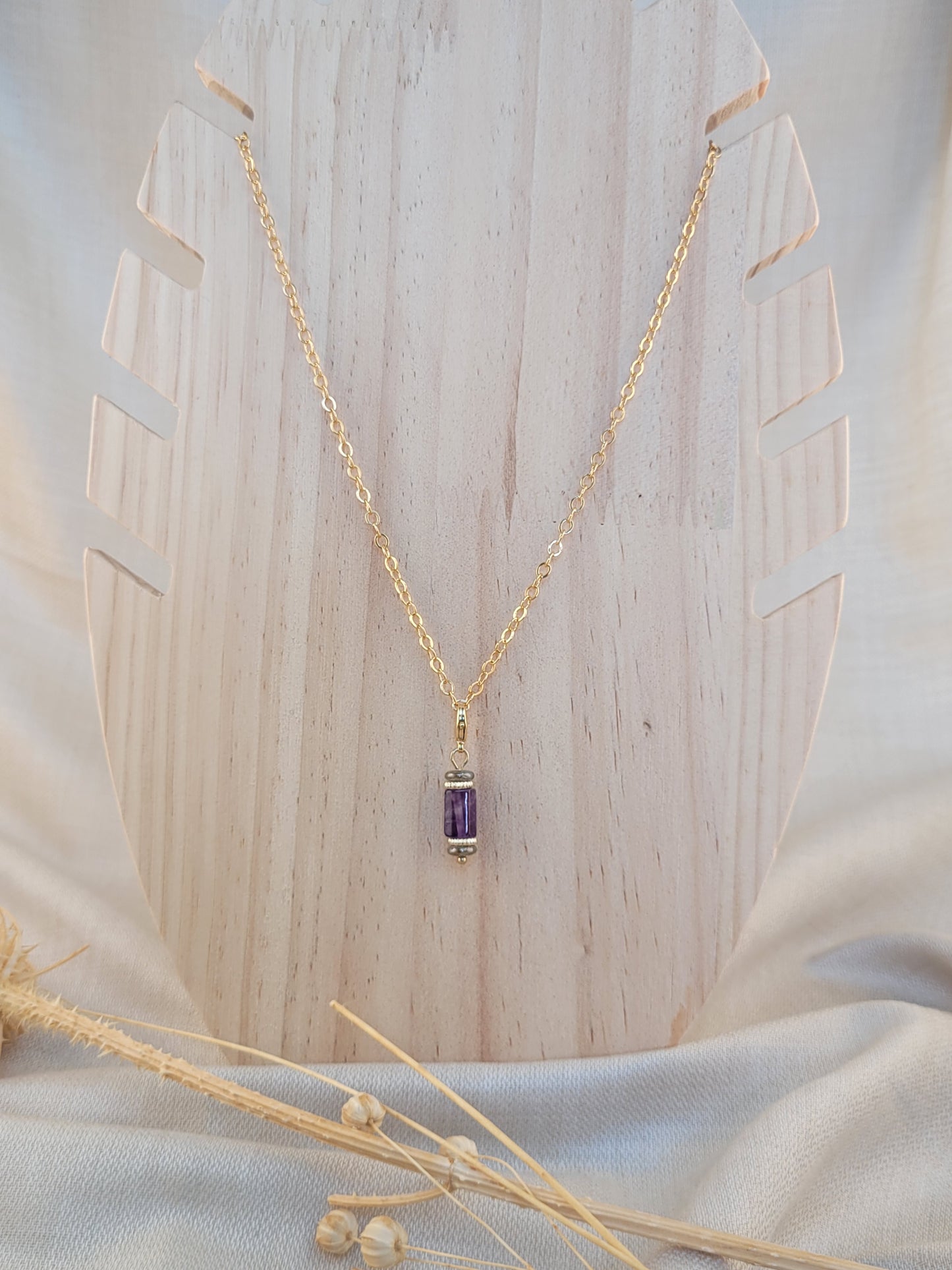 Pendentif Perle Amethyste Kitui